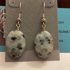 Jasper sterling silver earrings
